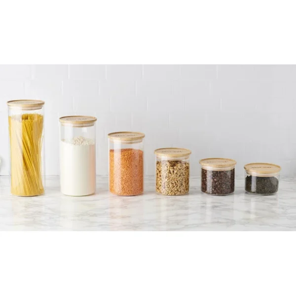 Bocal En Verre 600 Ml Avec Couvercle Bambou Stor’eat Mastrad Prix très abordable 3