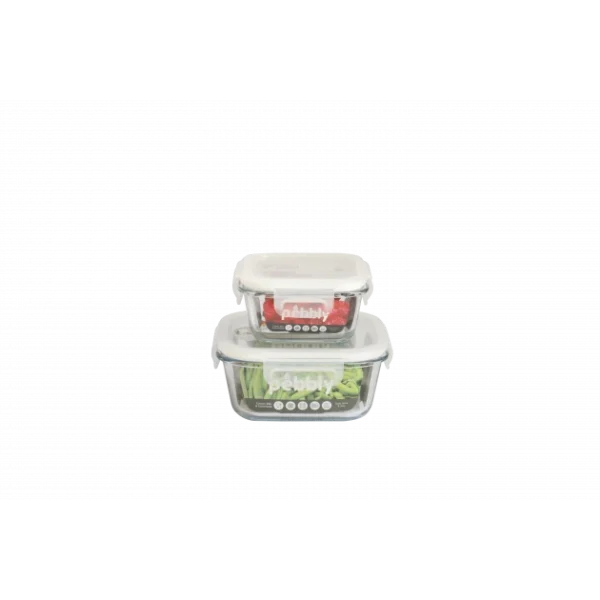 Boîte De Conservation En Verre Carré 320 Ml Pebbly site pas cher 3