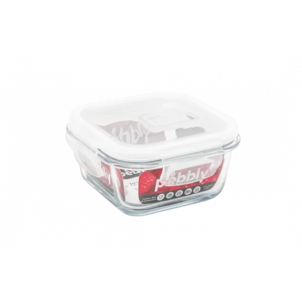 Boîte De Conservation En Verre Carré 320 Ml Pebbly site pas cher 1
