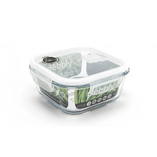 Boîte De Conservation En Verre Carré 800 Ml Pebbly Achat 1