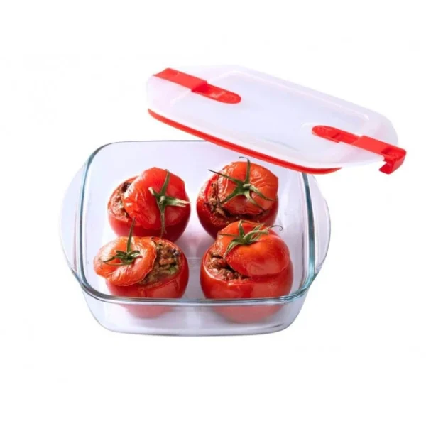 Boîte De Conservation En Verre Carrée 20 X 17 Cm 1 L Cook & Heat Pyrex outlet 3