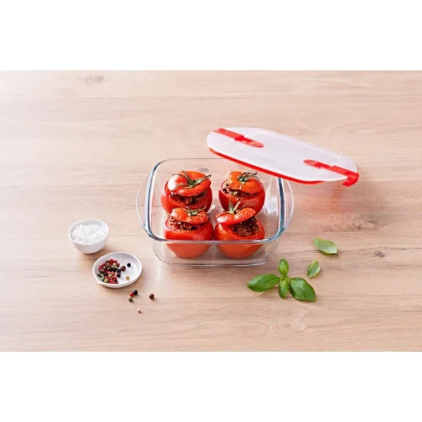 Boîte De Conservation En Verre Carrée 20 X 17 Cm 1 L Cook & Heat Pyrex outlet 4