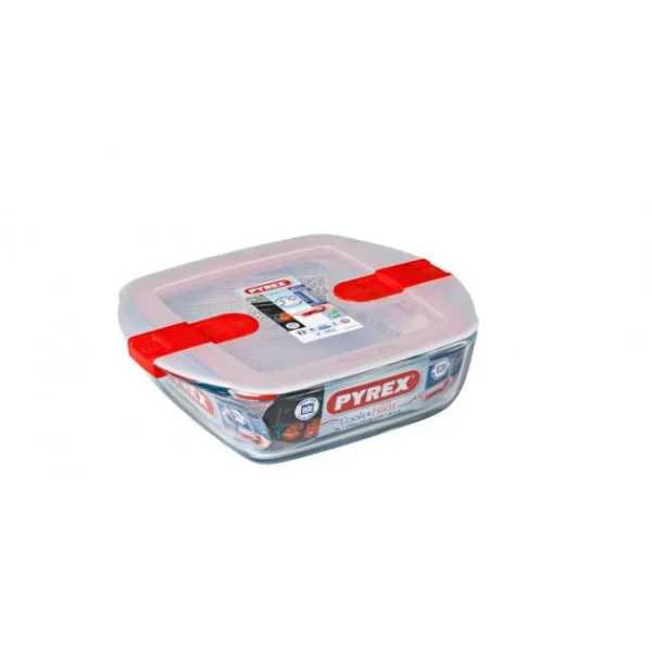 Boîte De Conservation En Verre Carrée 20 X 17 Cm 1 L Cook & Heat Pyrex outlet 1