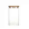 soldes en ligne Boîte De Conservation En Verre Et Bambou Carré 1,4 L Pebbly 7