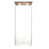 officiel Boîte De Conservation En Verre Et Bambou Carré 2,2 L Pebbly 25