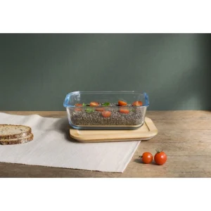 Boîte De Conservation En Verre Et Bambou Rectangle 1520 Ml Pebbly soldes 10