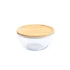 marque pas cher en ligne Boîte De Conservation En Verre Et Bambou Rond 1,6 L Pebbly 5