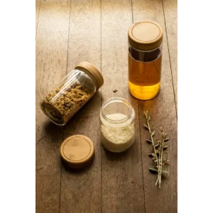 Boîte De Conservation En Verre Et Bambou Rond 450 Ml Pebbly boutique pas cher 10