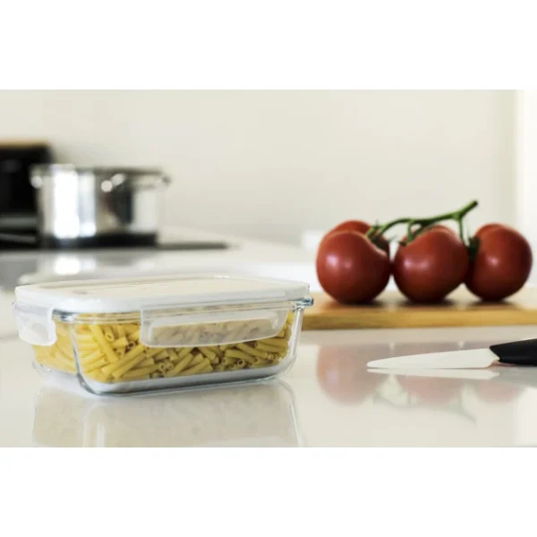 grande promotion Boîte De Conservation En Verre Rectangle 650 Ml Pebbly 3