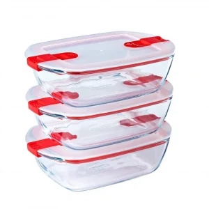mode Boîte De Conservation En Verre Rectangulaire 23 X 15 Cm 1,1 L Cook & Heat Pyrex 7