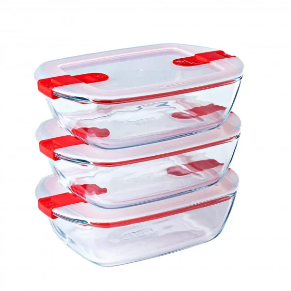 mode Boîte De Conservation En Verre Rectangulaire 23 X 15 Cm 1,1 L Cook & Heat Pyrex 3