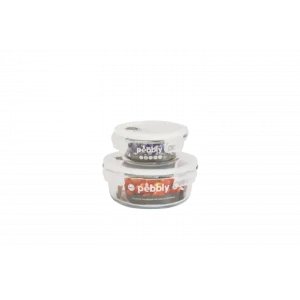 magasin solde Boîte De Conservation En Verre Rond 400 Ml Pebbly 8
