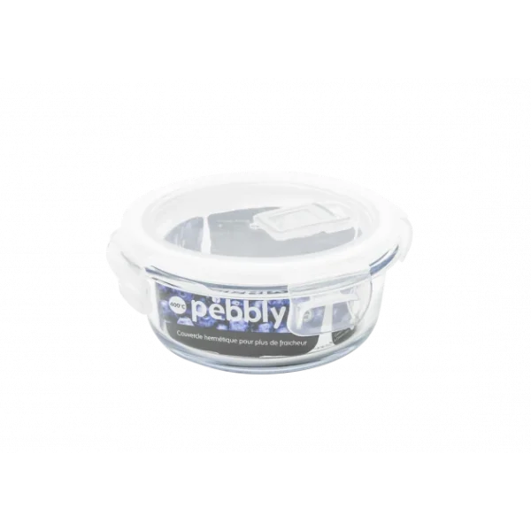 magasin solde Boîte De Conservation En Verre Rond 400 Ml Pebbly 1