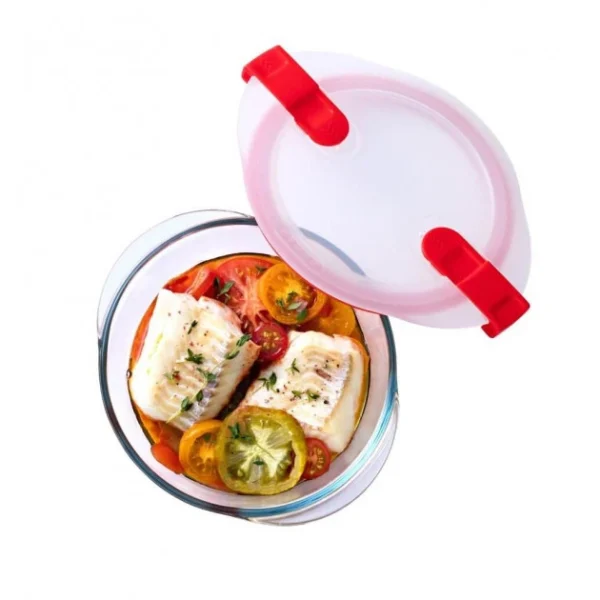 Prestation Et Rapide Boîte De Conservation En Verre Ronde 14 Cm 0,35 L Cook & Heat Pyrex 3