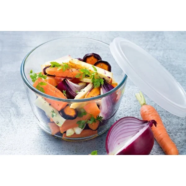 mode Boîte De Conservation En Verre Ronde 16 Cm 1,6 L Cook & Store Pyrex 3