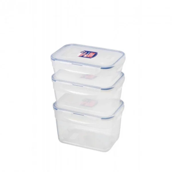 Lot 3 Boîtes De Conservation Rectangulaires Lock And Lock marque pas cher en ligne 1