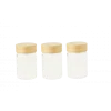 Lot 3 Pots En Verre Et Bambou 75 Ml Pebbly achat 7