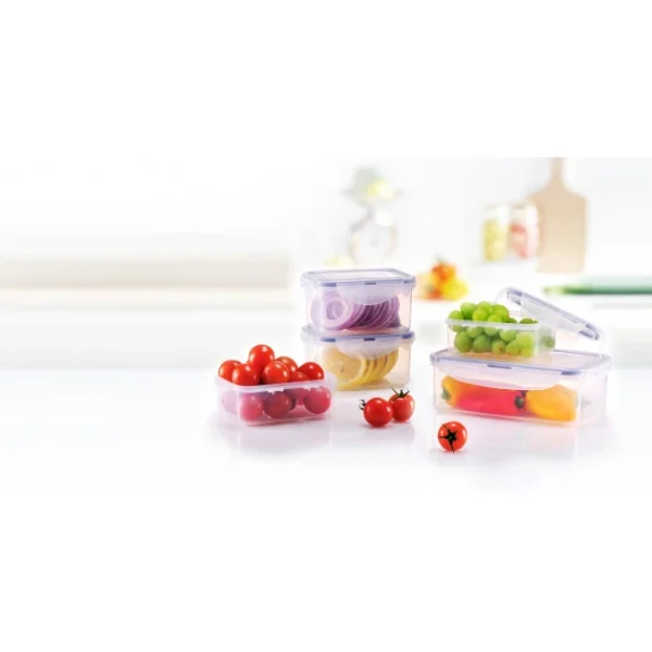 Lot De 5 Boîtes De Conservation Plastique 350 Ml – 470 Ml – 1 L Lock And Lock à prix promos 4