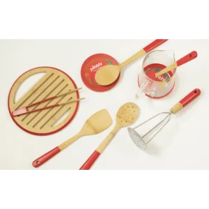 qualité d’originales Maryse Silicone Et Bambou 28 Cm Rouge Pebbly 6
