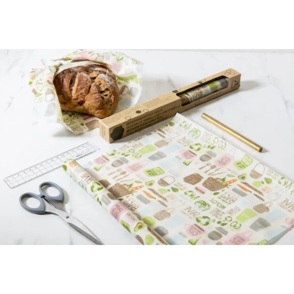 prix abordable Rouleau Emballage Alimentaire Cire Abeille Zéro Déchet 90 X 30,5 Cm Nuts 3