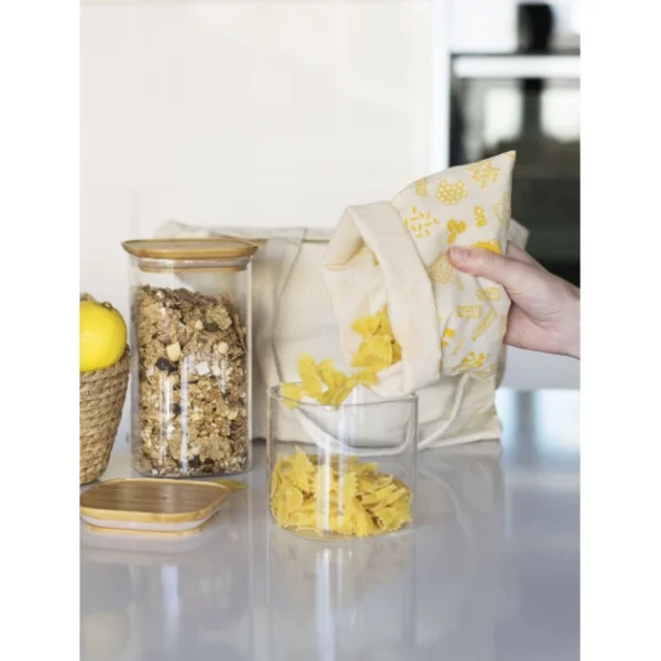 De super promotions disponibles Sac à Vrac Coton Bio Jaune 20 X 25 Cm Pebbly 3