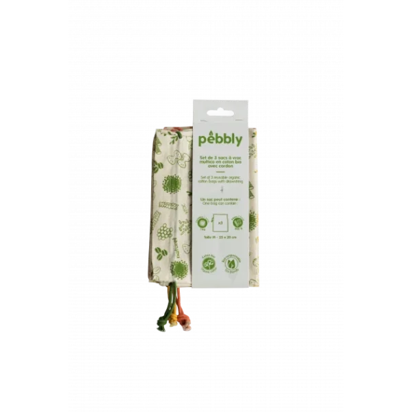 Sac à Vrac Coton Bio (x3) Pebbly Acheter Maintenant 3
