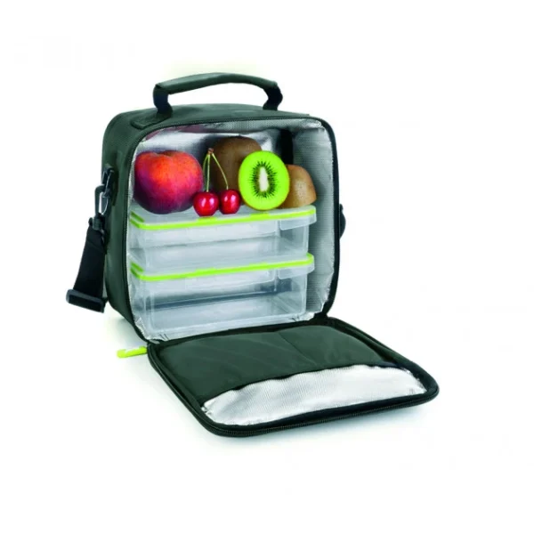 en ligne Sac Lunch Isotherme + 2 Boîtes Hermétique Plastique Orange Ibili 6