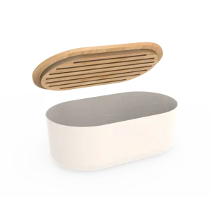 grossiste Set Boîte à Pain Métal Et Bambou 4 Pièces Pebbly 8