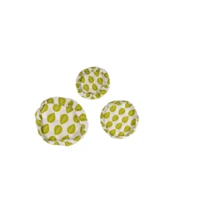 mode Set De 3 Couvercles Réutilisables Assortis 100% Coton Blanc, Vert, Orange – NUTS 6