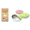 mode Set De 3 Couvercles Réutilisables Assortis 100% Coton Blanc, Vert, Orange – NUTS 13