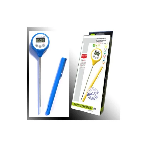 pas cher en vente ALLA FRANCE Thermomètre Digital étanche à Sonde HACCP Bleu -50°C à +200°C 3